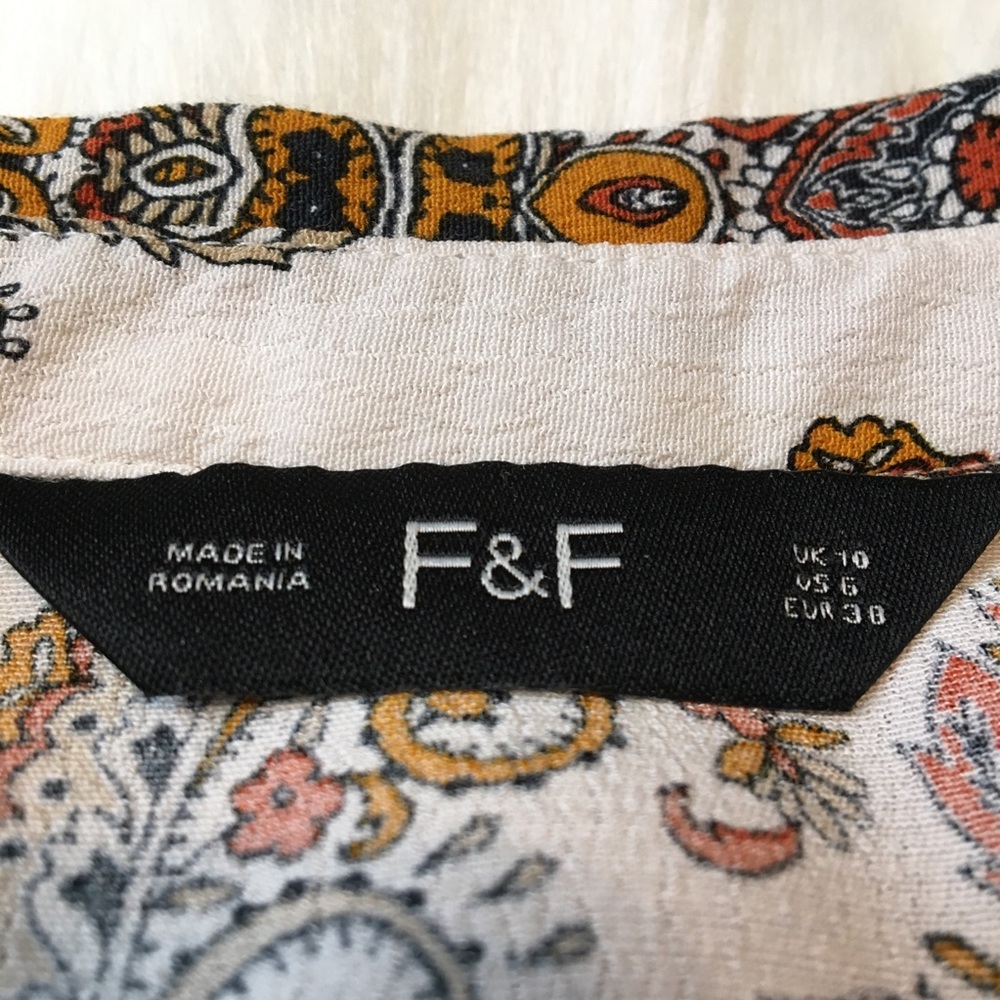 F & F | Mini Print Button Down Flowy Dress - image 6